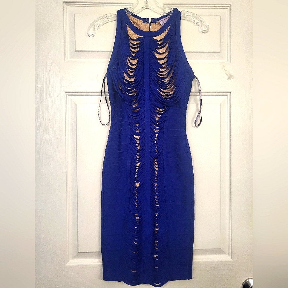 NWOT Herve Leger Navy Bandage Dress